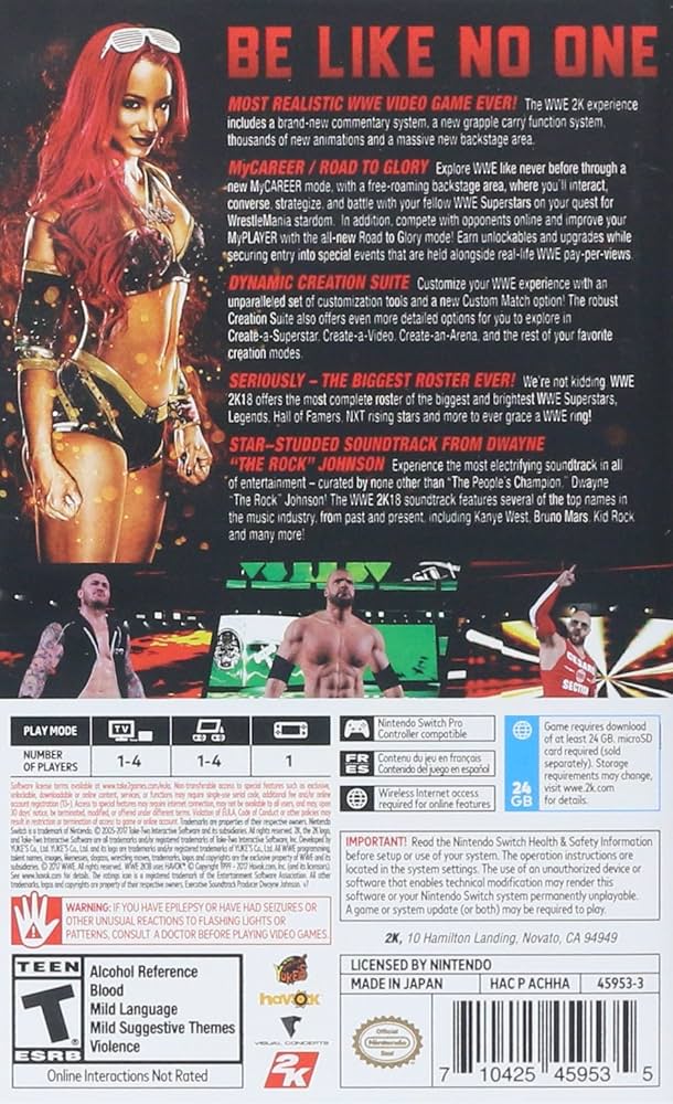 WWE 2K18 Switch - Video Game - Used - CaveGamers - Image 2
