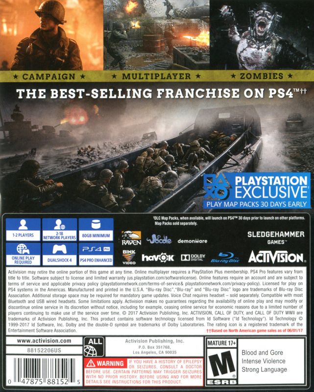 Call of Duty: WWII PS4 - Video Game - Used - CaveGamers - Image 2