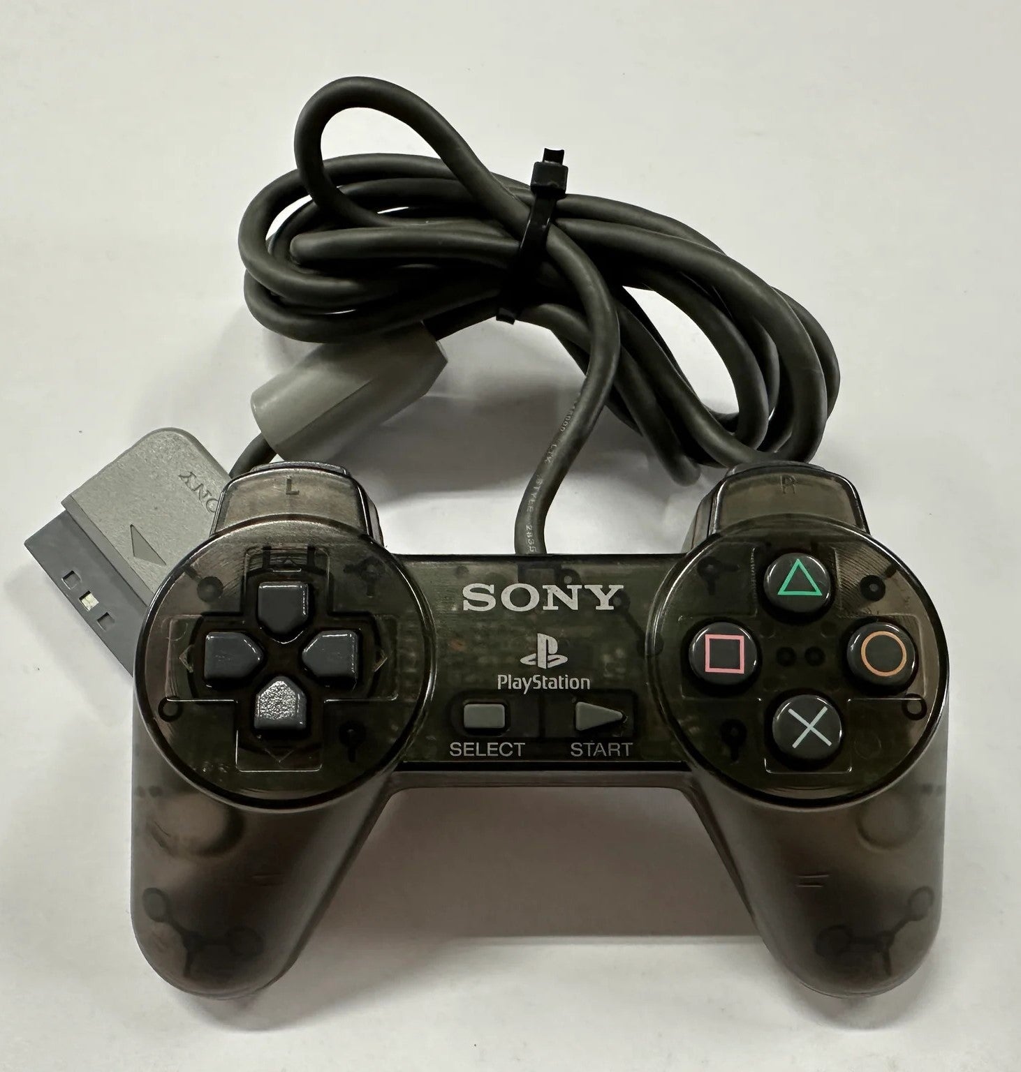 Playstation Controller (Non-Dualshock) - Clear Black - Video Game Accessory - Used - CaveGamers - Image 2