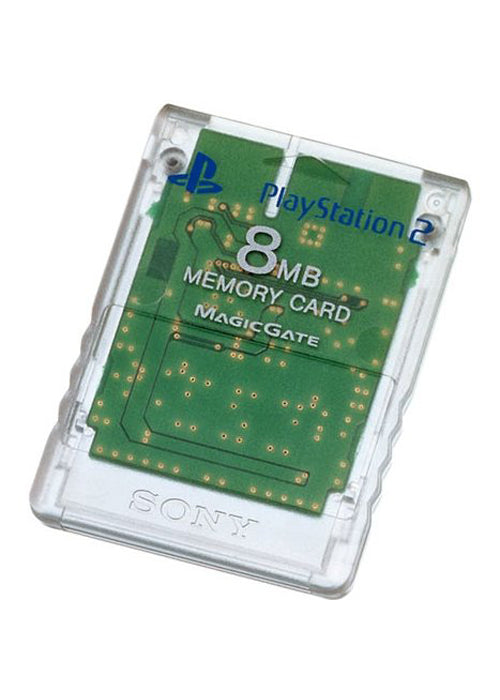 PlayStation 2 8MB Memory Card - Clear PS2 - Video Game Accessory - Used - CaveGamers
