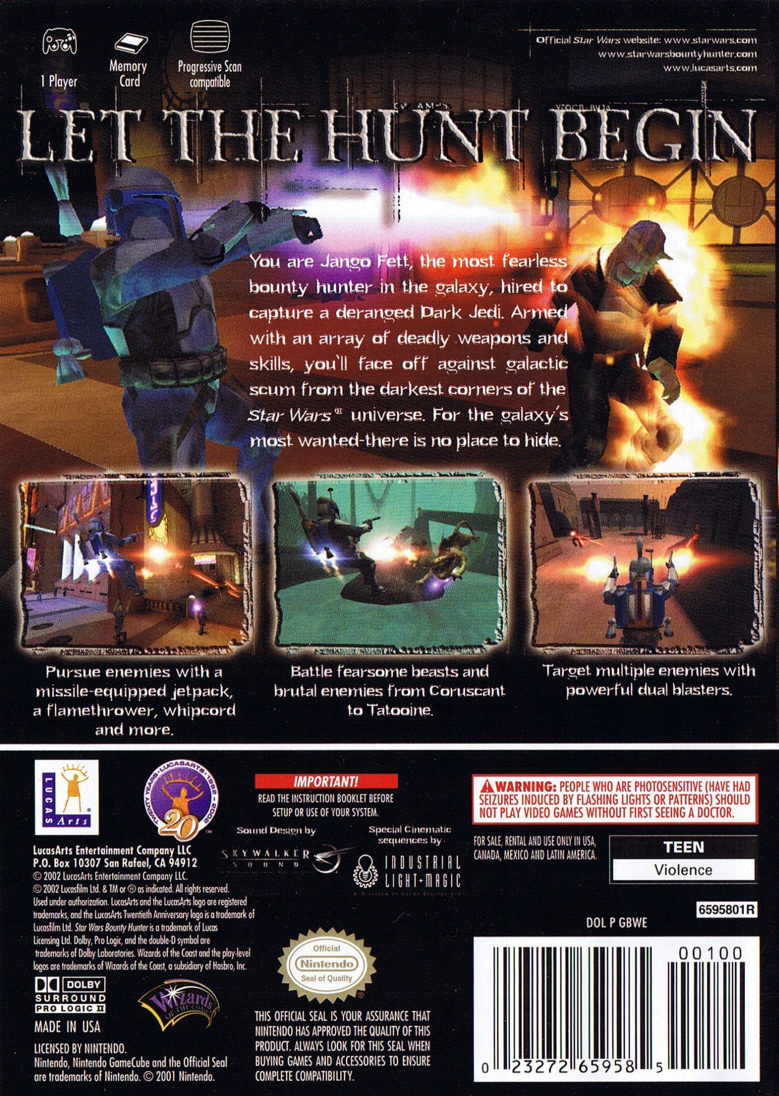 Star Wars: Bounty Hunter GameCube - Video Game - Used - CaveGamers - Image 2