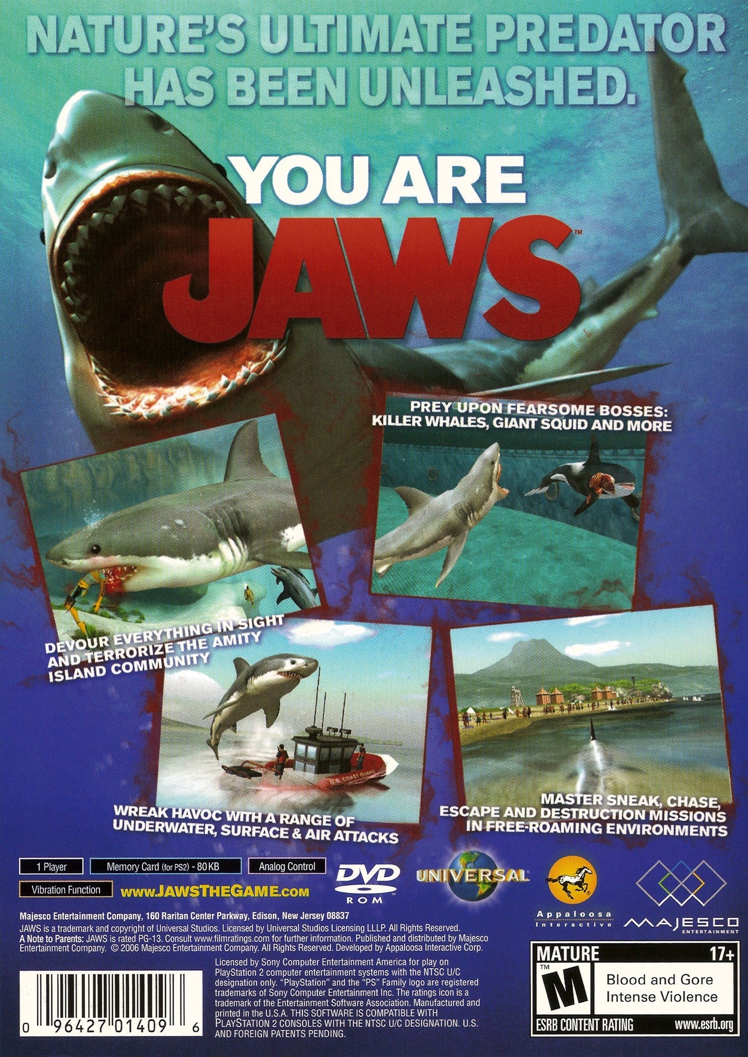 Jaws Unleashed PS2 - Video Game - Used - CaveGamers - Image 2