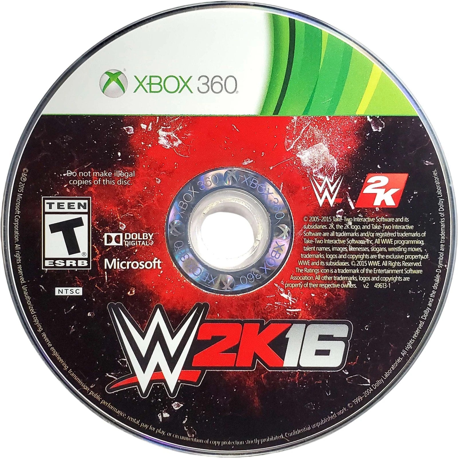 WWE 2K16 Xbox 360 - Video Game - Used - CaveGamers - Image 3