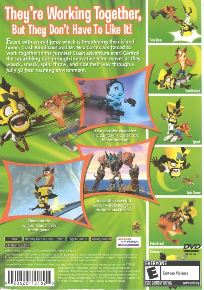 Crash Bandicoot: Twinsanity PS2 - Video Game - Used - CaveGamers - Image 2
