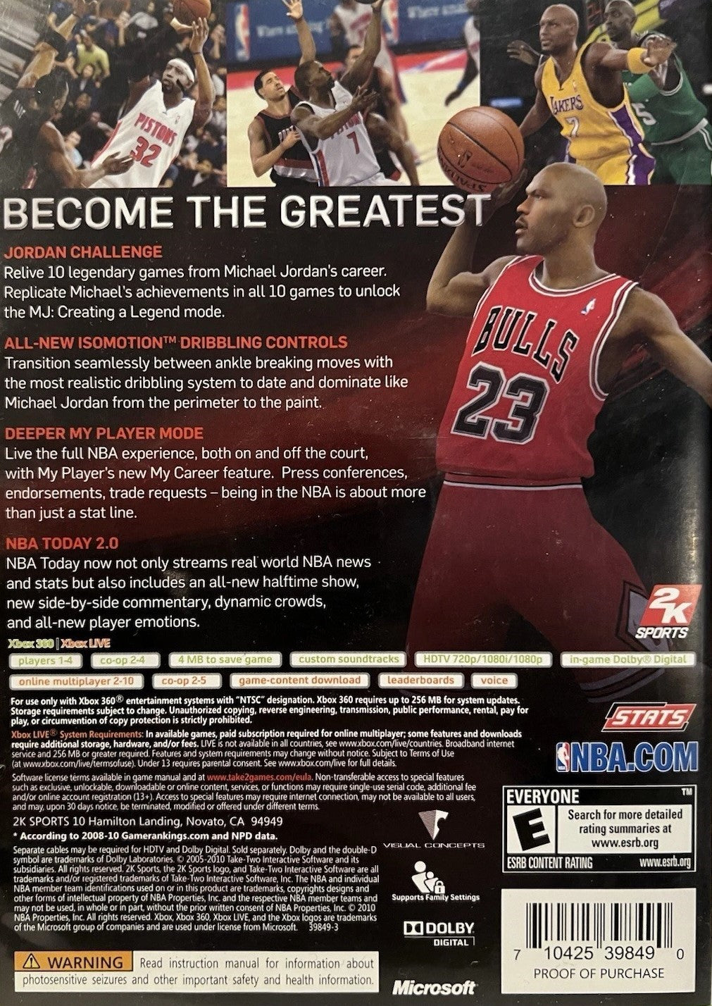 NBA 2K11 Xbox 360 - Video Game - Used - CaveGamers - Image 2