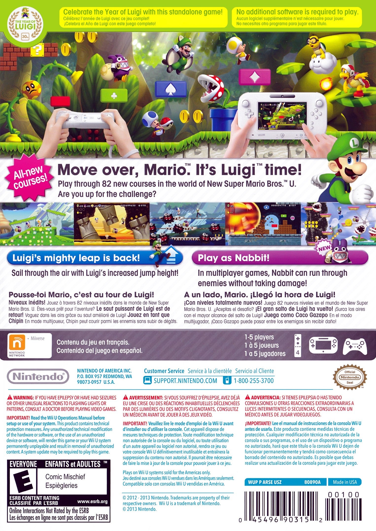 New Super Luigi U Wii U - Video Game - Used - CaveGamers - Image 2