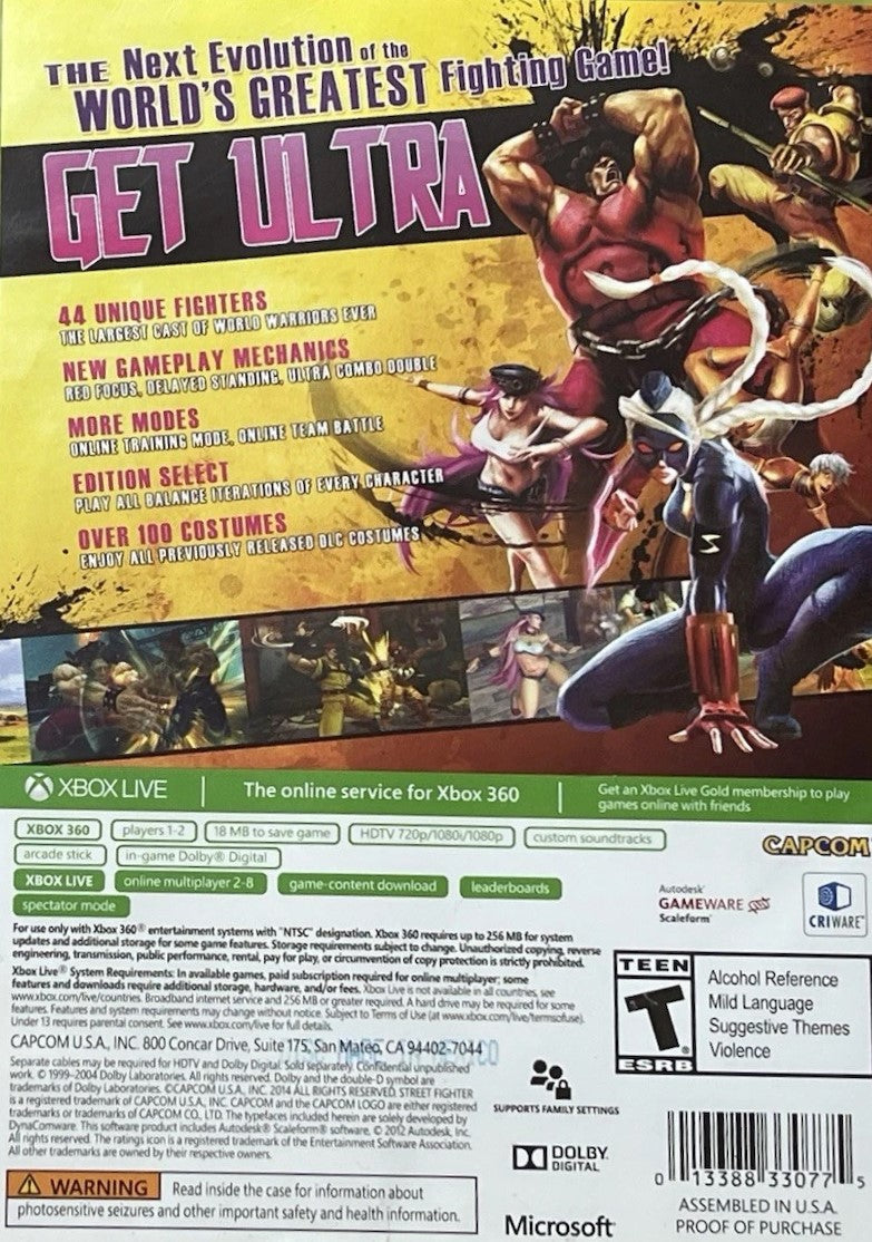 Ultra Street Fighter IV Xbox 360 - Video Game - Used - CaveGamers - Image 2