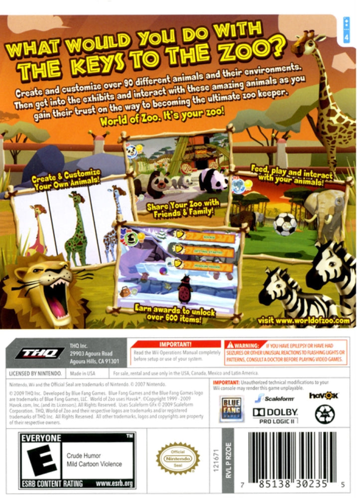 World of Zoo Wii - Video Game - Used - CaveGamers - Image 2