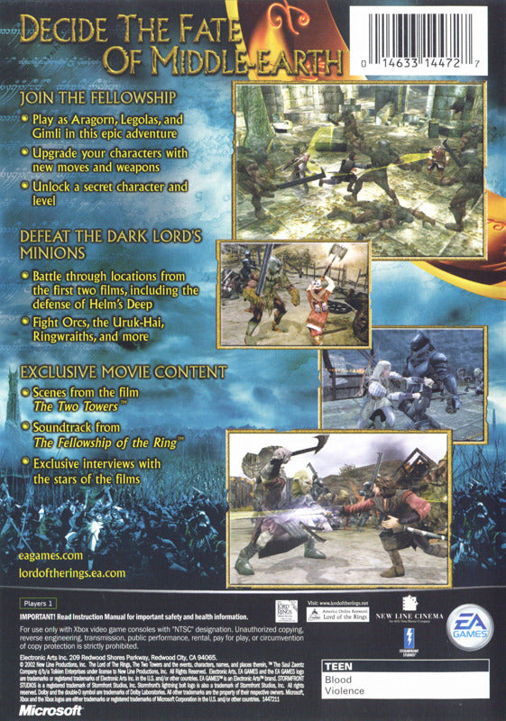 The Lord of the Rings: The Two Towers Xbox - Video Game - Used - CaveGamers - Image 2
