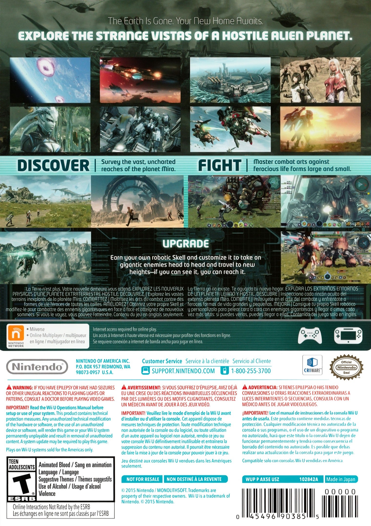 Xenoblade Chronicles X Wii U - Video Game - Used - CaveGamers - Image 2