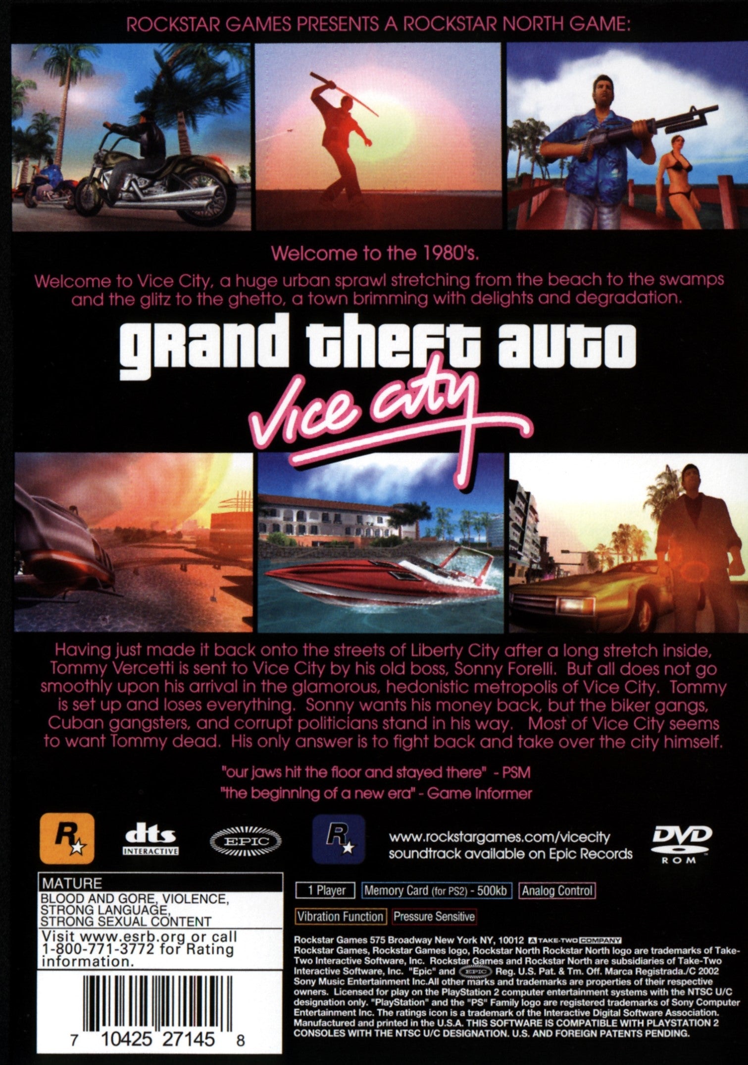 Grand Theft Auto Vice City PS2 - Video Game - Used - CaveGamers - Image 2