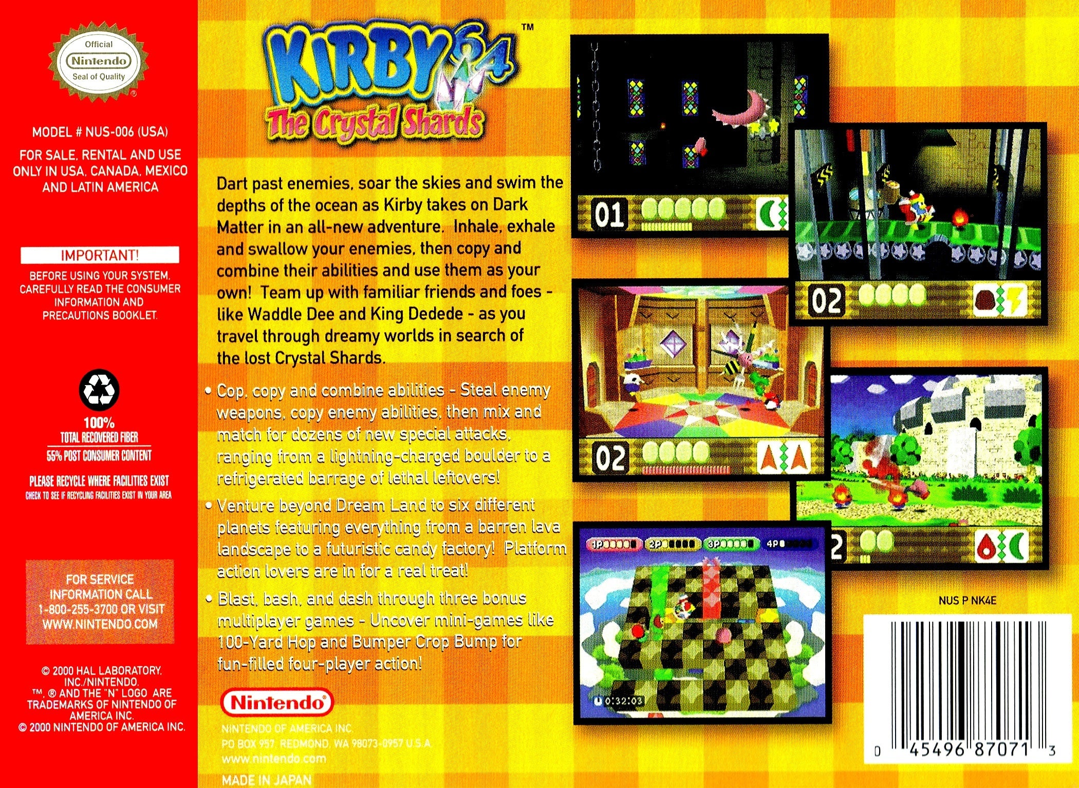 Kirby 64: The Crystal Shards N64 - Video Game - Used - CaveGamers - Image 2