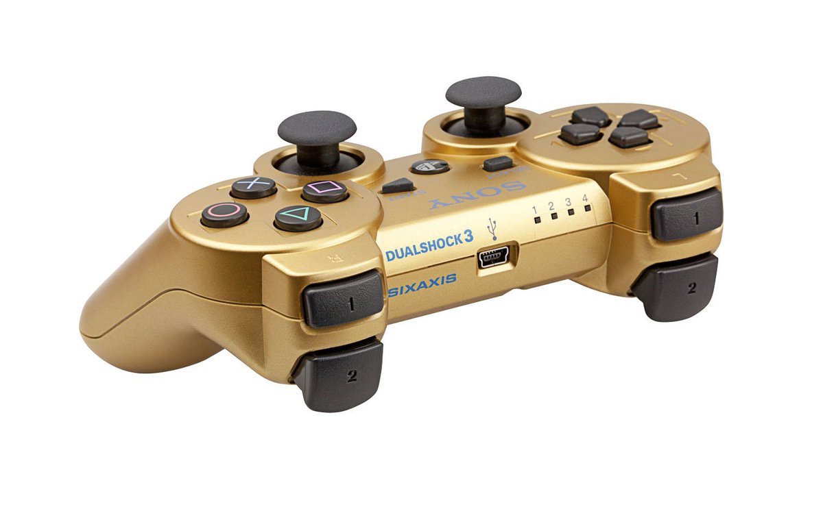 PlayStation 3 Dualshock 3 Wireless Controller - Gold PS3 - Video Game Accessory - Used - CaveGamers - Image 2