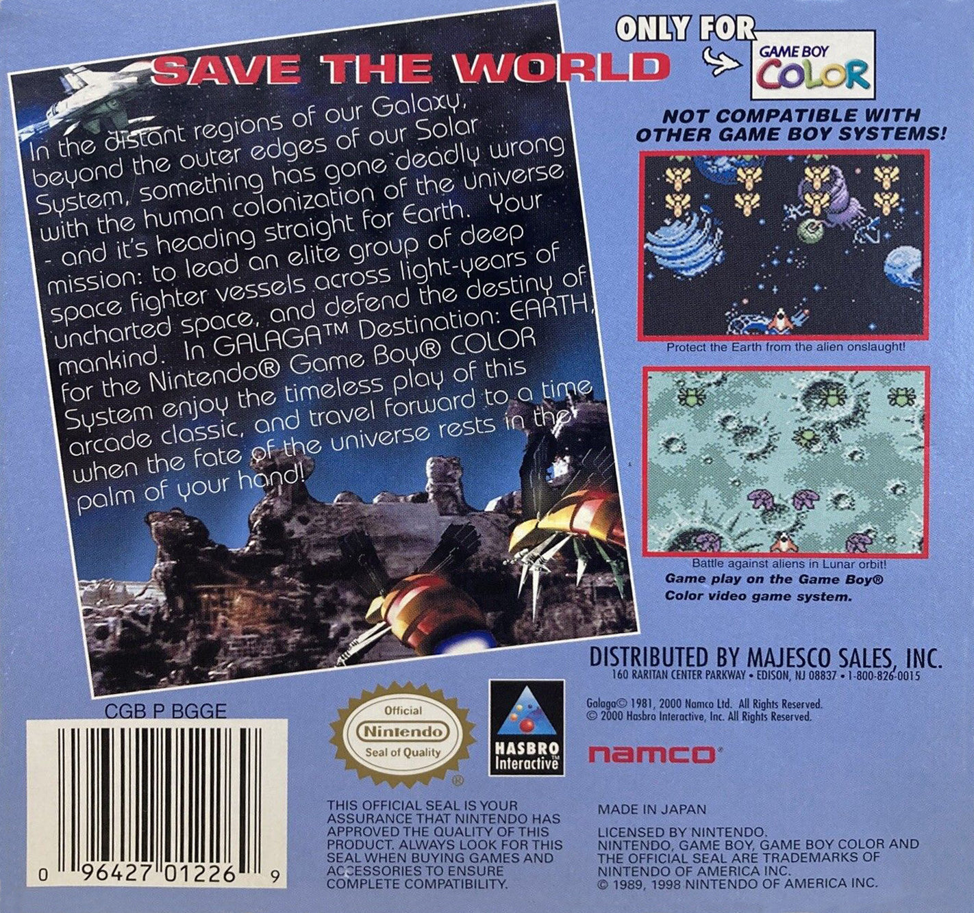 Galaga - Destination: Earth Game Boy Color - Video Game - Used - CaveGamers - Image 2