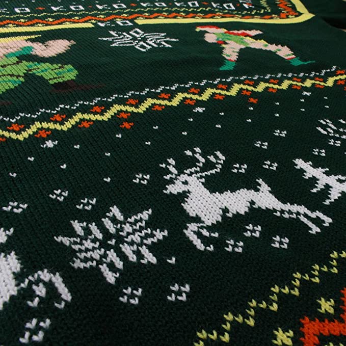 Street Fighter Guile vs Cammy Jumper / Ugly Christmas Sweater - XS - Apparel - New - CaveGamers - Image 2