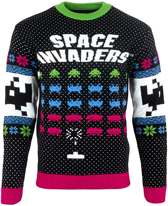 Space Invaders Jumper / Ugly Christmas Sweater - Small - Apparel - New - CaveGamers
