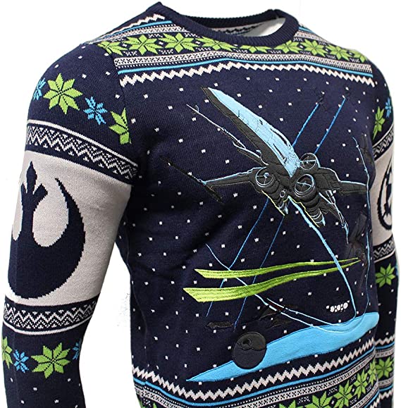 Star Wars X-Wing Battle of Yavin Jumper / Ugly Christmas Sweater - XS - Apparel - New - CaveGamers - Image 3