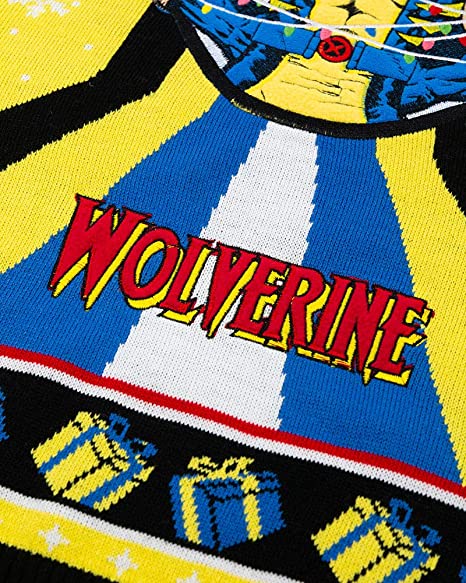 Marvel Wolverine Tree Lights Jumper / Ugly Christmas Sweater - XS
