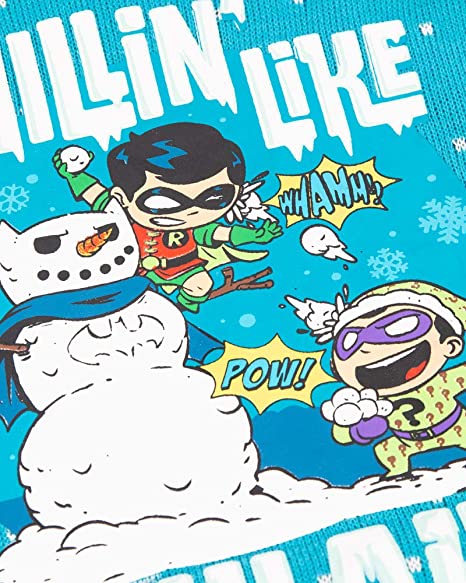 DC Comics 'Chillin like a Villain' Kids Jumper / Ugly Christmas Sweater - Ages 5-6