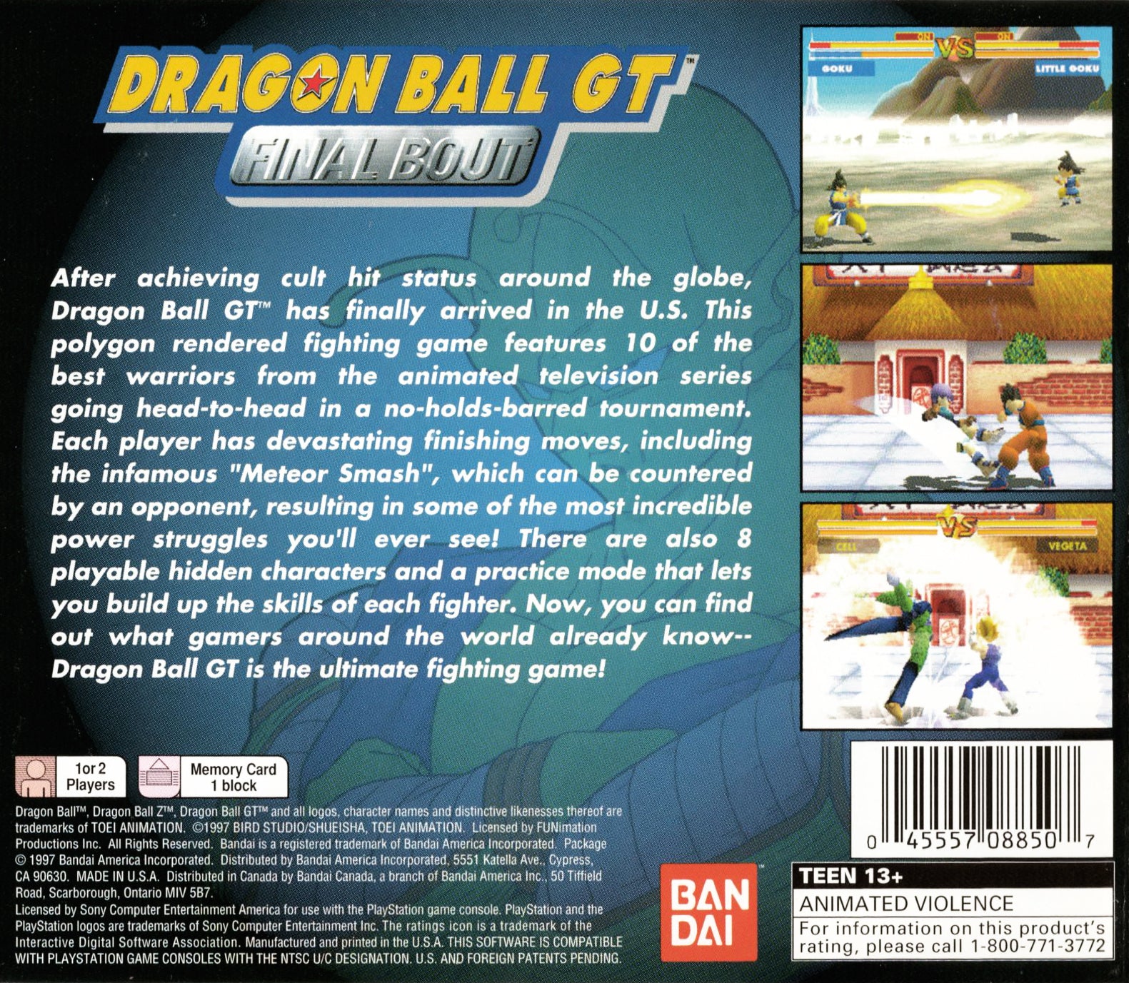 Dragonball GT: Final Bout Playstation - Video Game - Used - CaveGamers - Image 2
