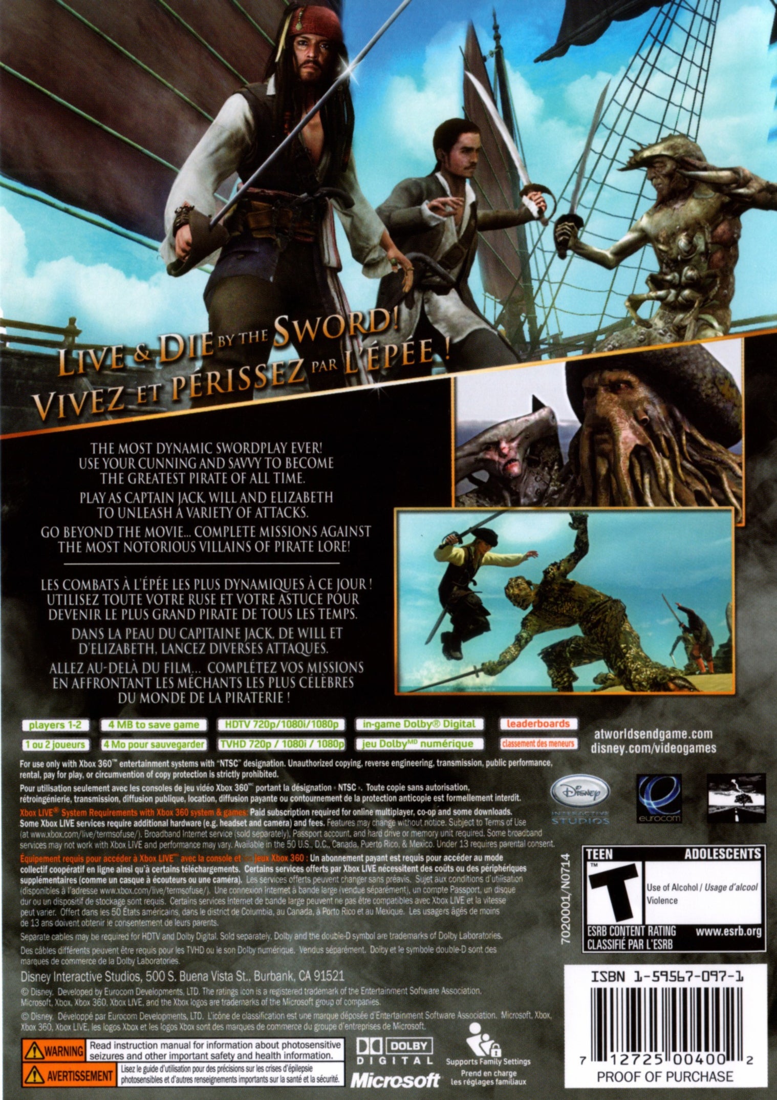 Pirates of the Caribbean: At World's End Xbox 360 - Video Game - Used - CaveGamers - Image 2