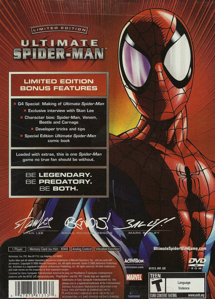 Ultimate Spider-Man Limited Edition PS2 - Video Game - Used - CaveGamers - Image 2