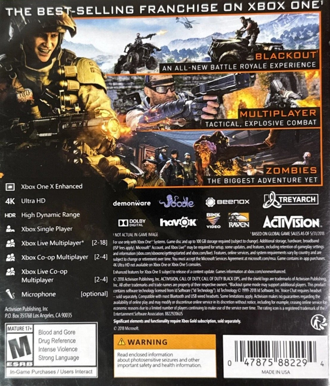 Call of Duty: Black Ops 4 Xbox One - Video Game - Used - CaveGamers - Image 2