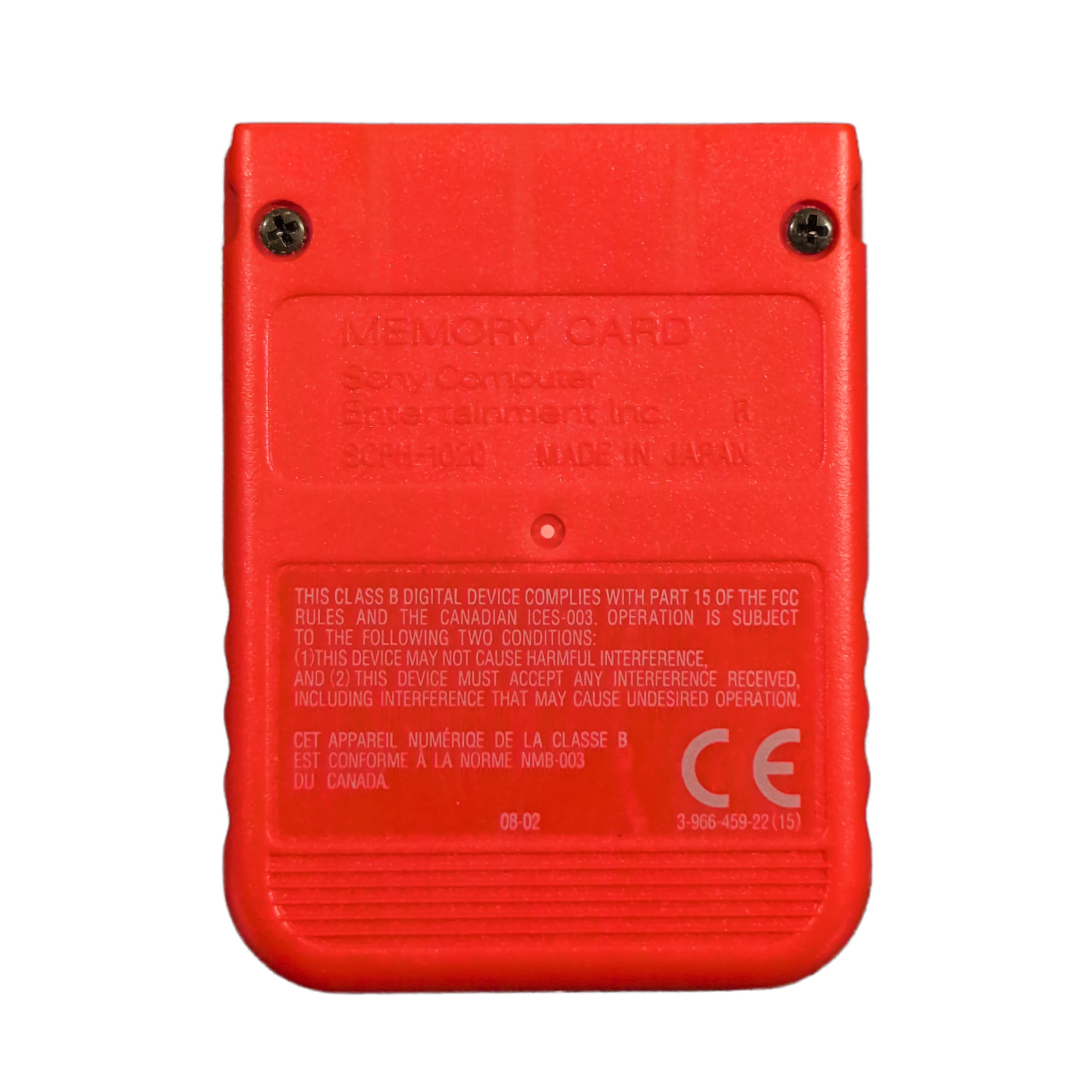PlayStation Memory Card - Red - Video Game Accessory - Used - CaveGamers - Image 2