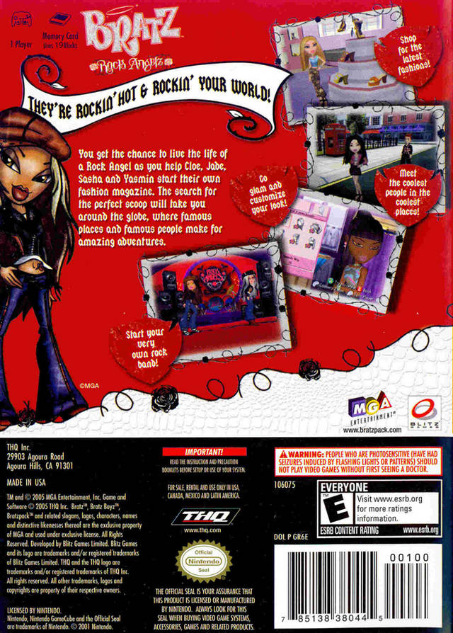 Bratz: Rock Angelz GameCube - Video Game - Used - CaveGamers - Image 2