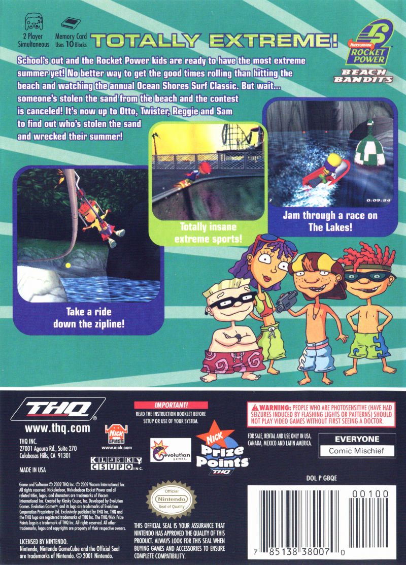 Rocket Power Beach Bandits GameCube - Video Game - Used - CaveGamers - Image 2