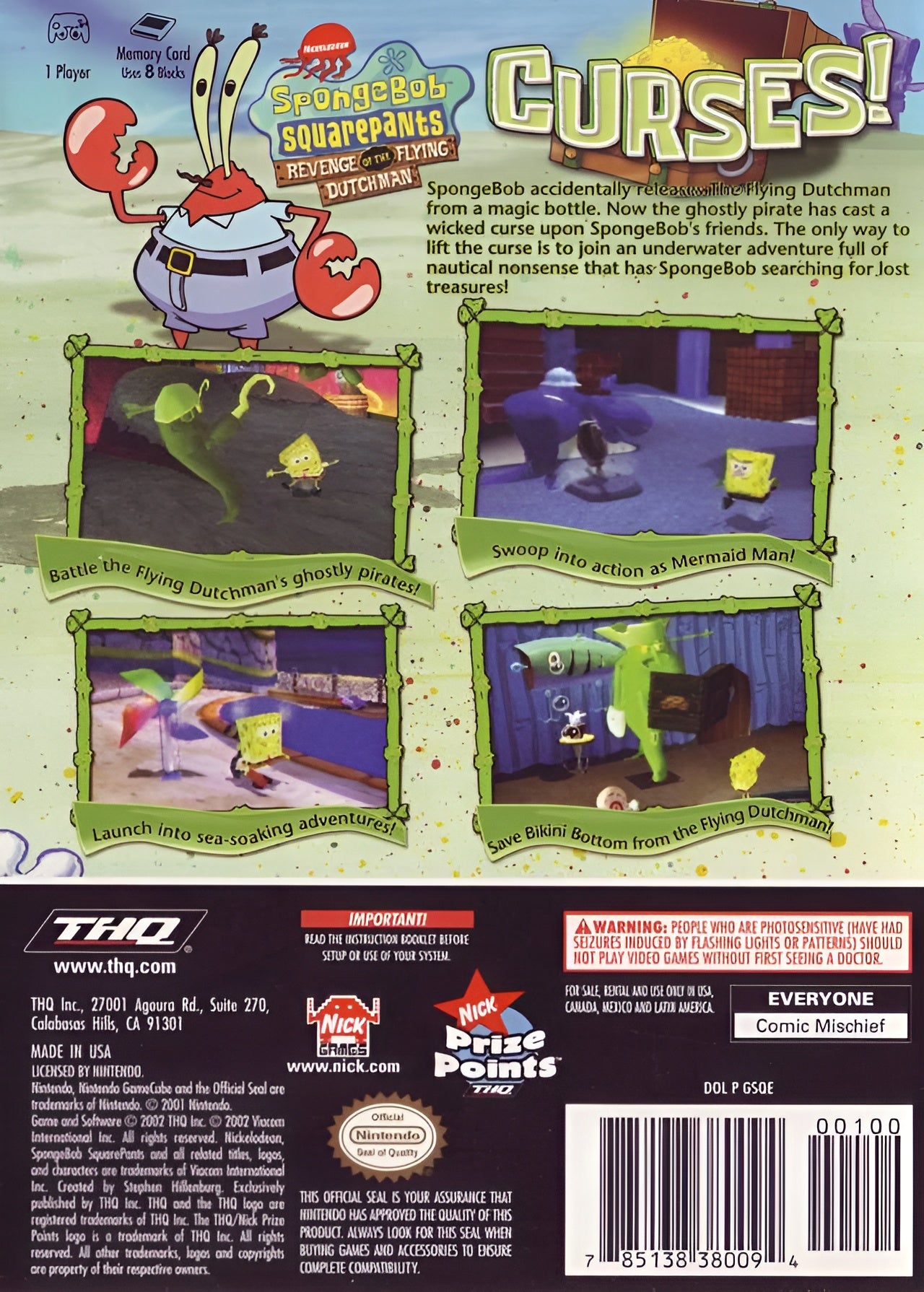 SpongeBob SquarePants: Revenge of the Flying Dutchman GameCube - Video Game - Used - CaveGamers - Image 2