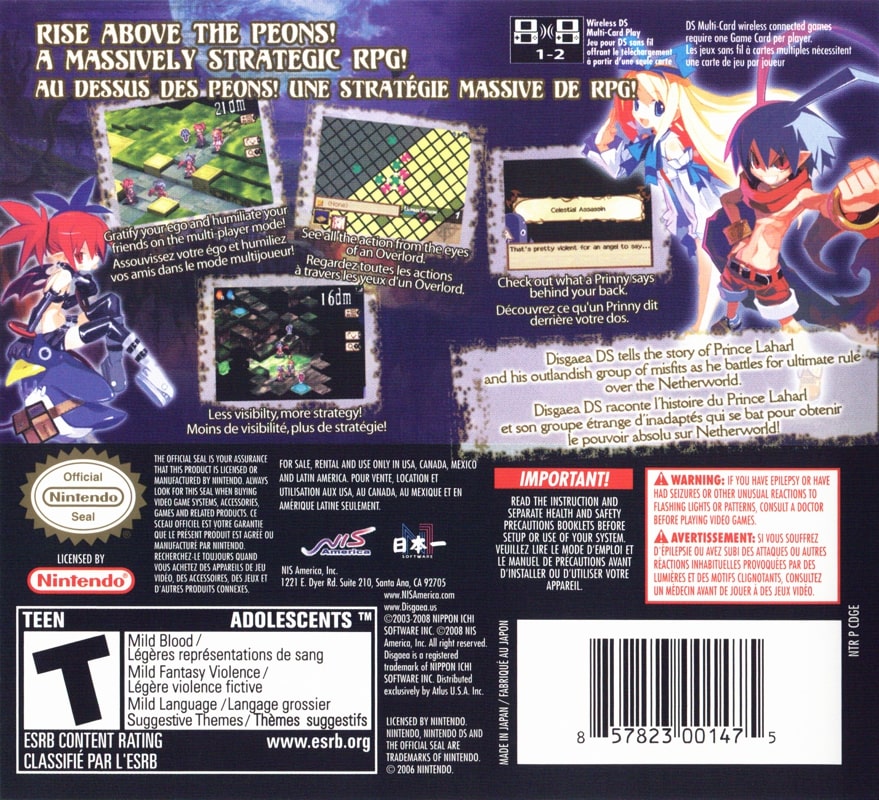 Disgaea DS - Video Game - Used - CaveGamers - Image 2
