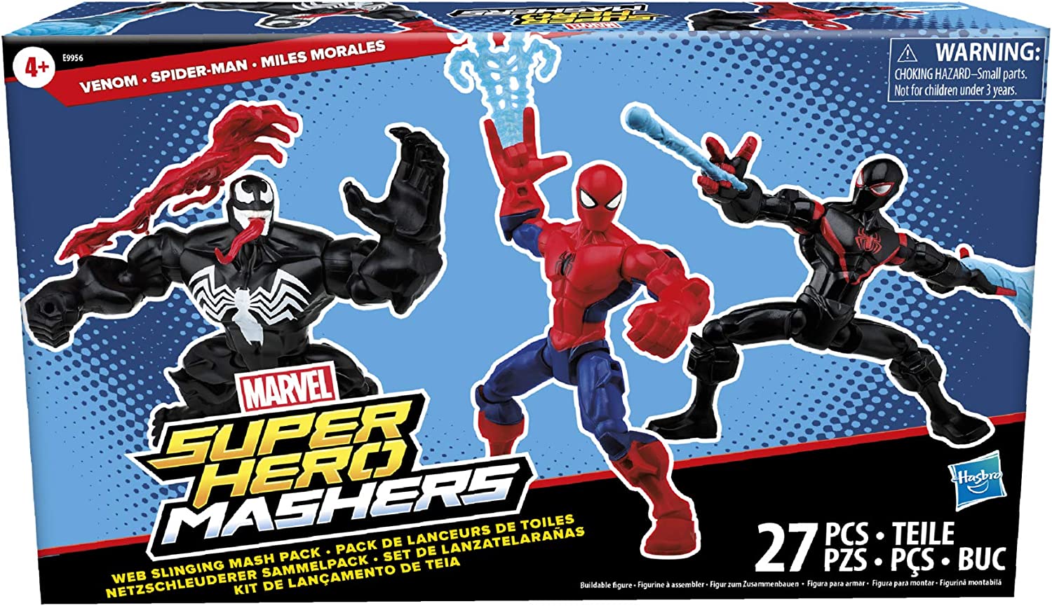 Web Slinging Venom Spider-Man Miles Morales - Marvel Super Hero Mashers 6" Action Figures