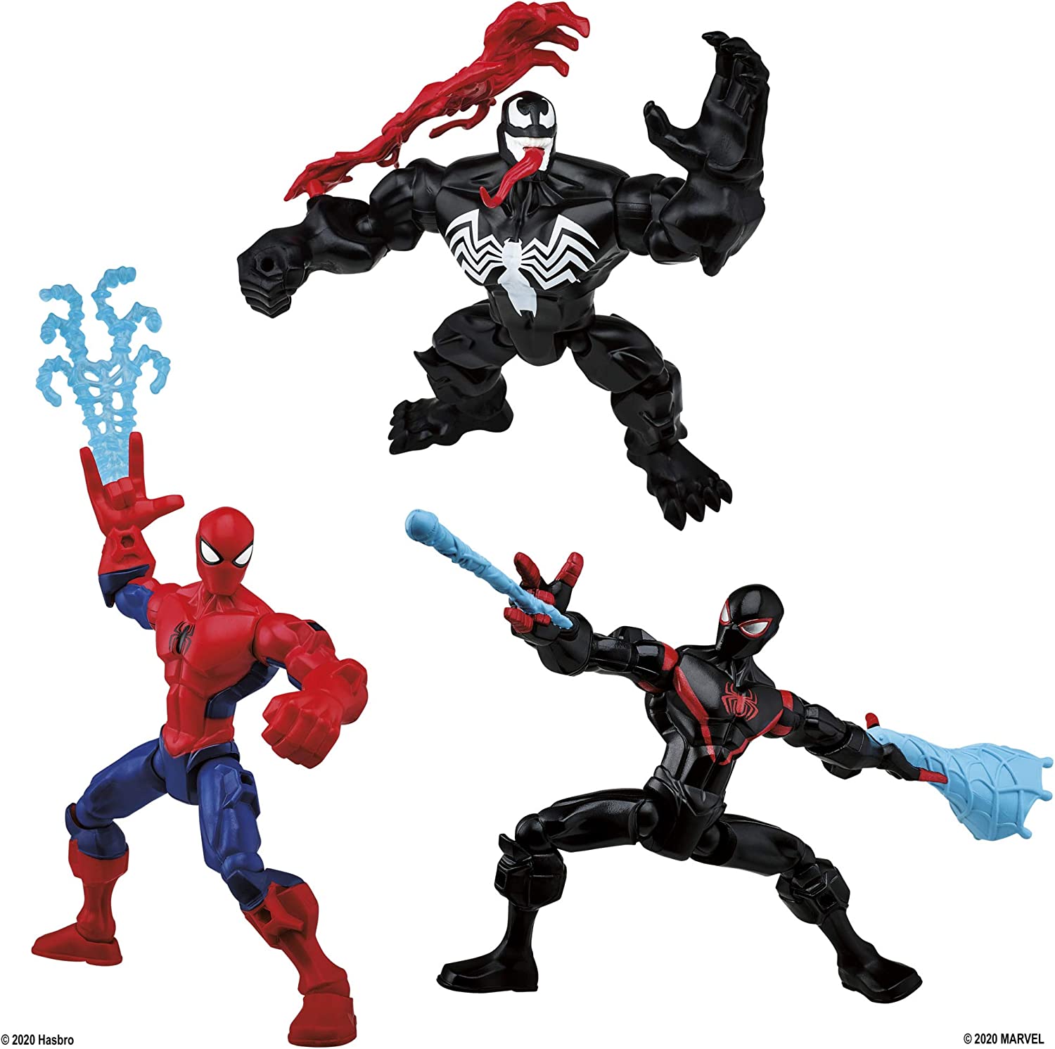 Web Slinging Venom Spider-Man Miles Morales - Marvel Super Hero Mashers 6" Action Figures