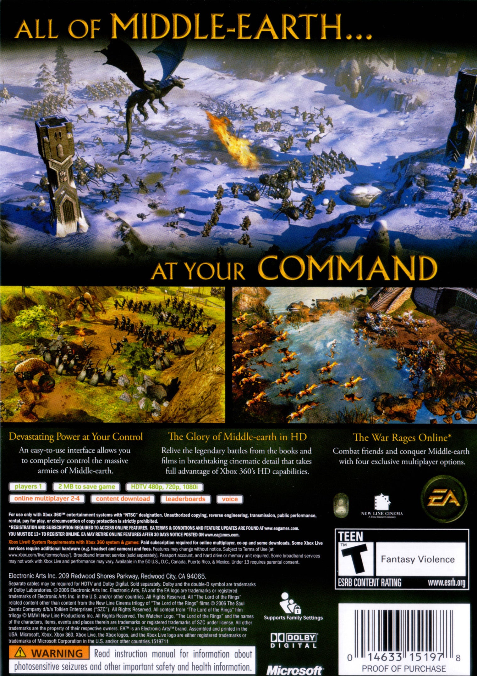 The Lord of the Rings: The Battle for Middle-Earth II Xbox 360 - Video Game - Used - CaveGamers - Image 2