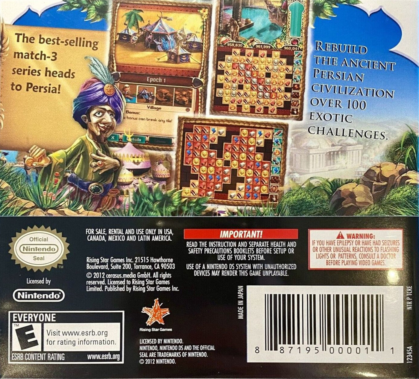 Jewel Master Cradle of Persia DS - Video Game - Used - CaveGamers - Image 2