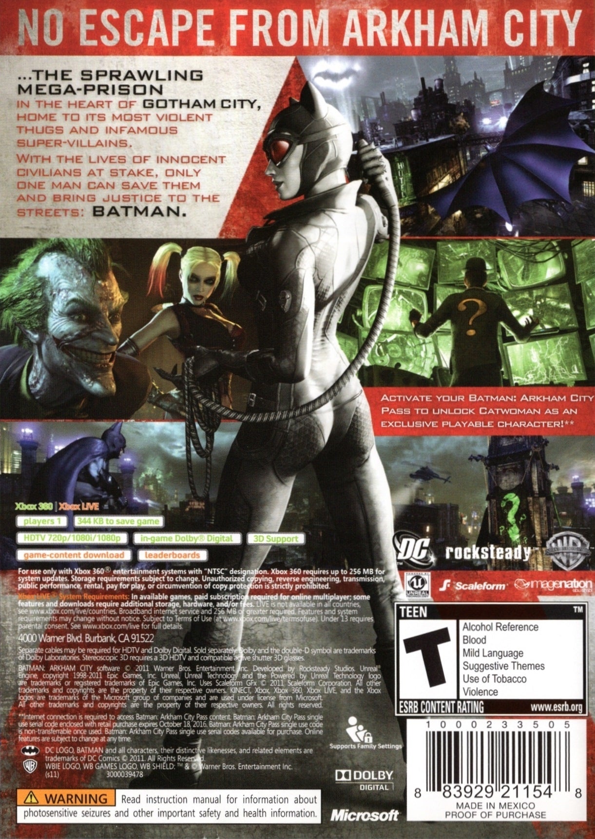 Batman: Arkham City Xbox 360 - Video Game - Used - CaveGamers - Image 2