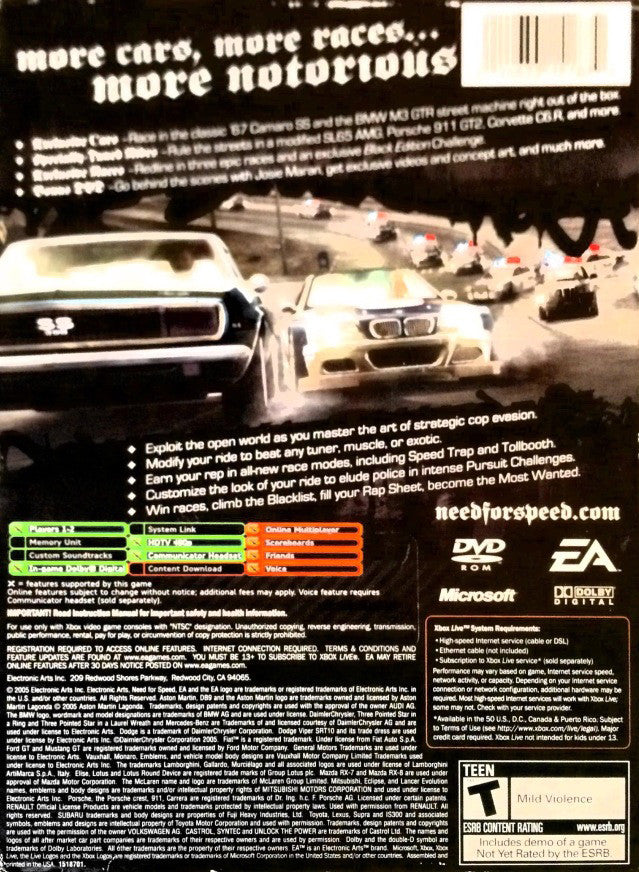 Need for Speed Most Wanted Black Edition Xbox - Video Game - Used - CaveGamers - Image 2