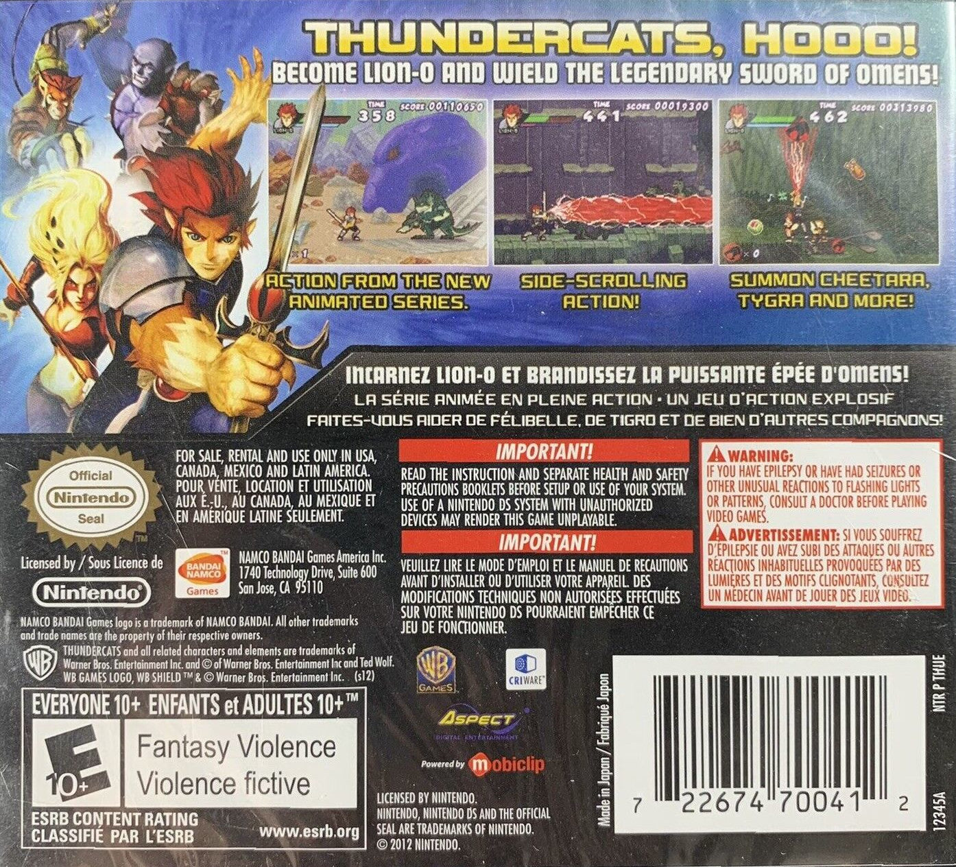 ThunderCats DS - Video Game - Used - CaveGamers - Image 2