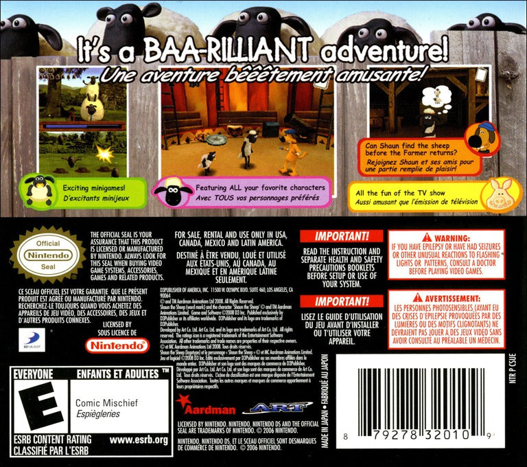 Shaun The Sheep DS - Video Game - Used - CaveGamers - Image 2