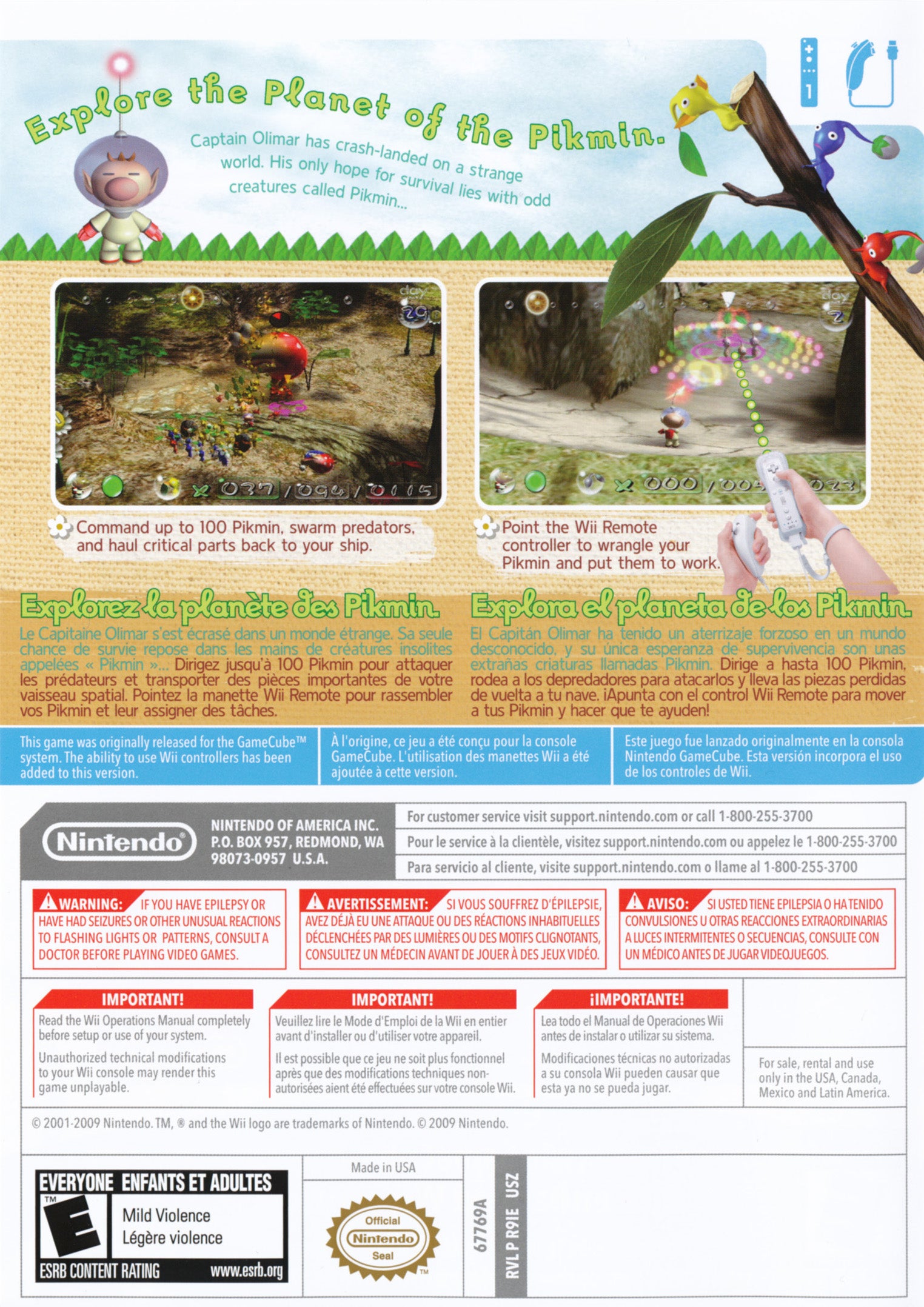 Pikmin Wii - Video Game - Used - CaveGamers - Image 2