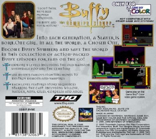 Buffy The Vampire Slayer Game Boy Color - Video Game - Used - CaveGamers - Image 2