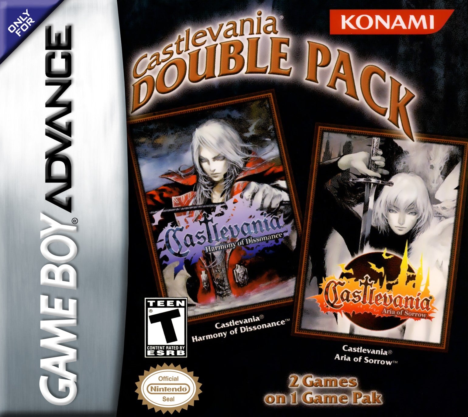 Castlevania Double Pack: Aria of Sorrow / Harmony of Dissonance Game Boy Advance - Video Game - Used - CaveGamers