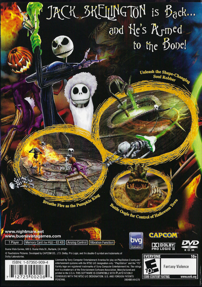 The Nightmare Before Christmas: Oogie's Revenge PS2 - Video Game - Used - CaveGamers - Image 2