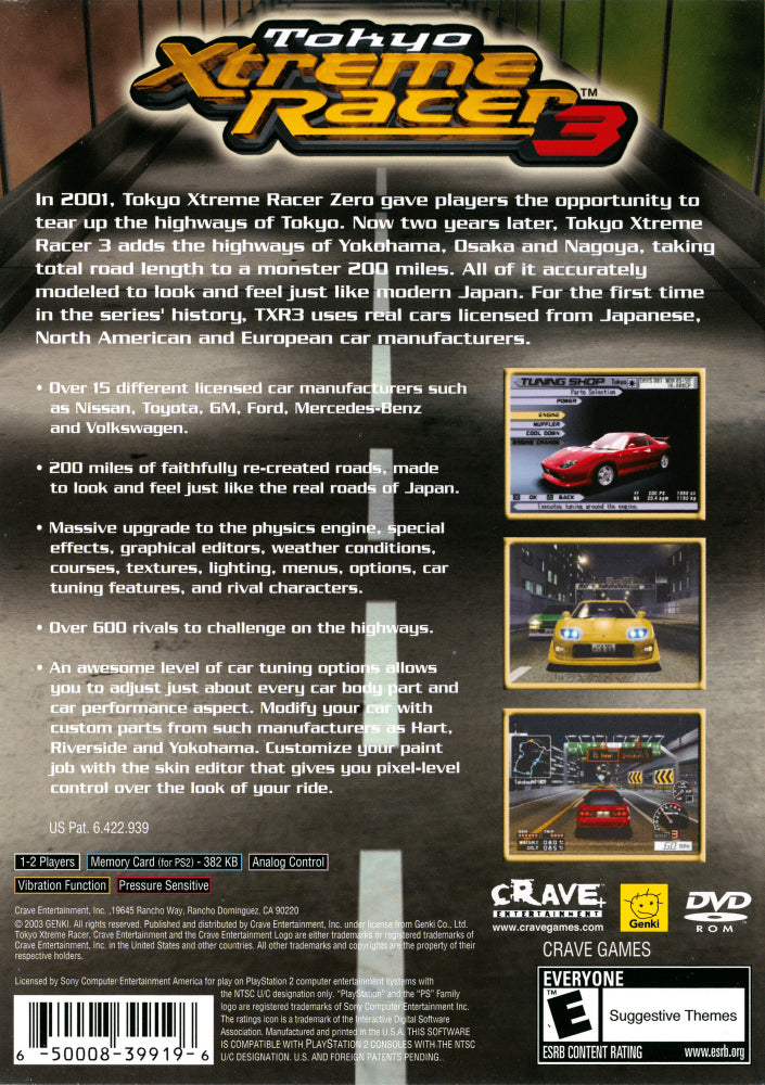 Tokyo Xtreme Racer 3 PS2 - Video Game - Used - CaveGamers - Image 2