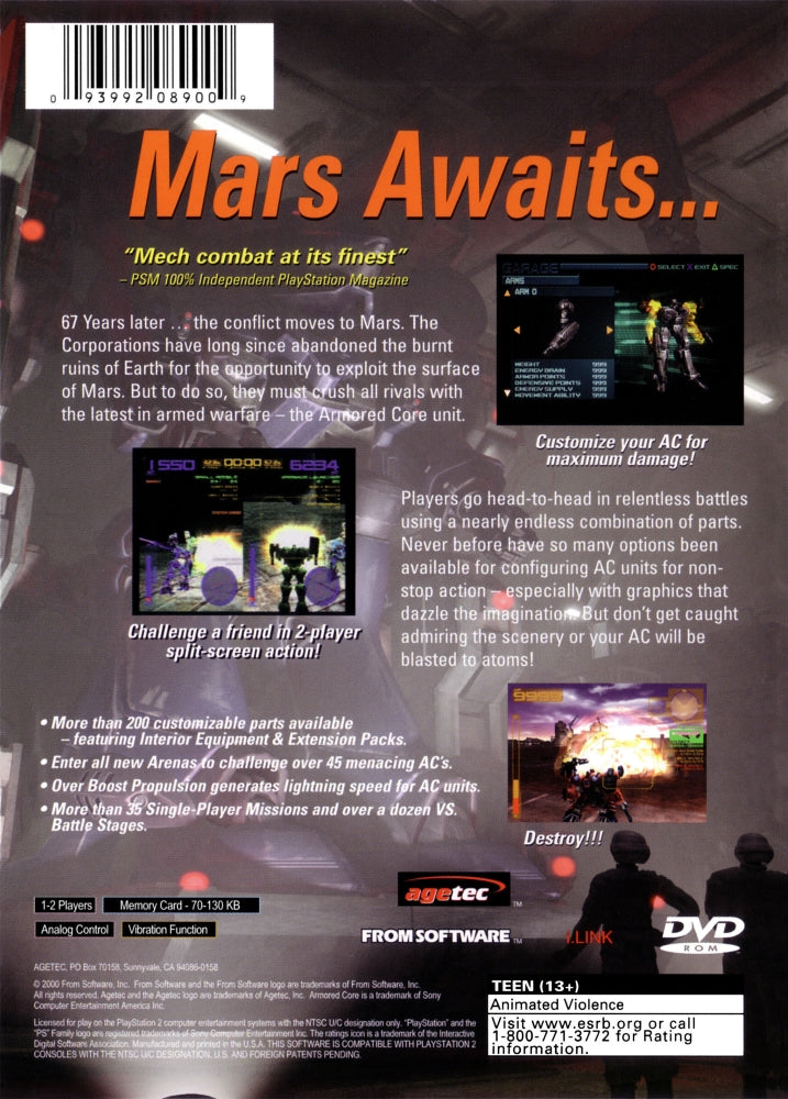 Armored Core 2 PS2 - Video Game - Used - CaveGamers - Image 2