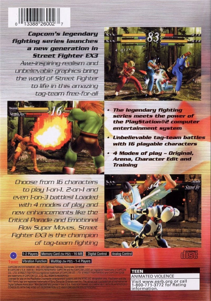 Street Fighter EX3 PS2 - Video Game - Used - CaveGamers - Image 2