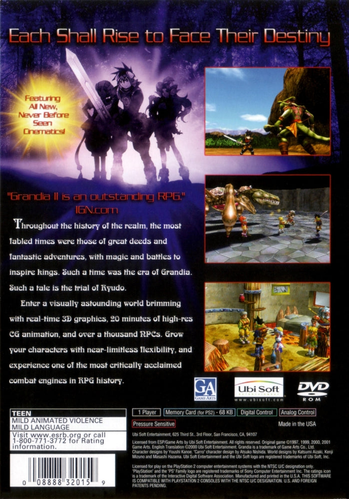 Grandia 2 PS2 - Video Game - Used - CaveGamers - Image 2
