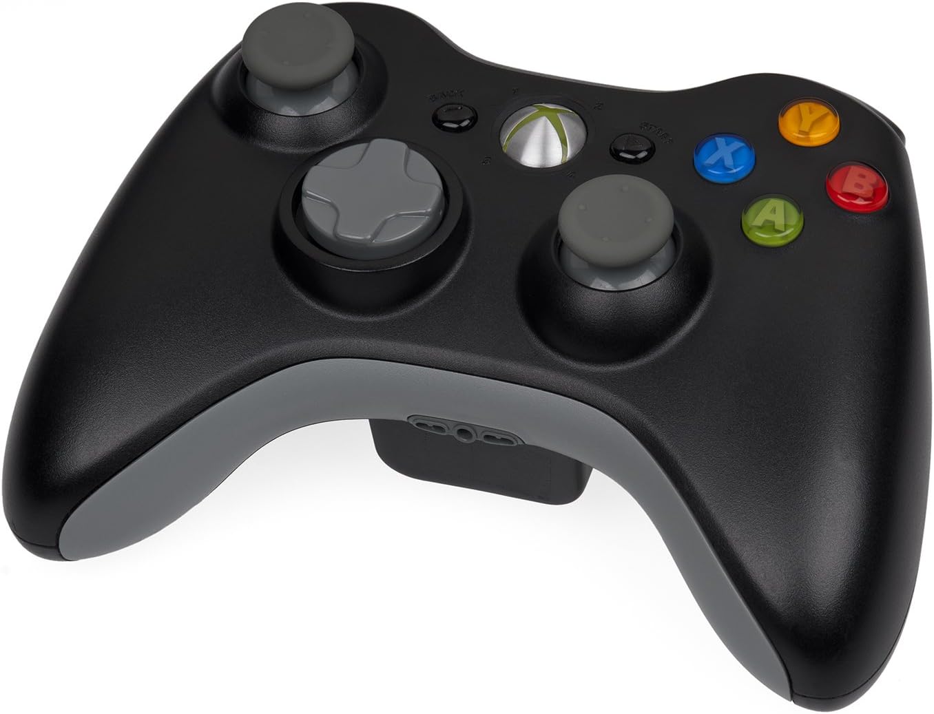 Xbox 360 Wireless Controller - Black/Grey - Video Game Accessory - Used - CaveGamers