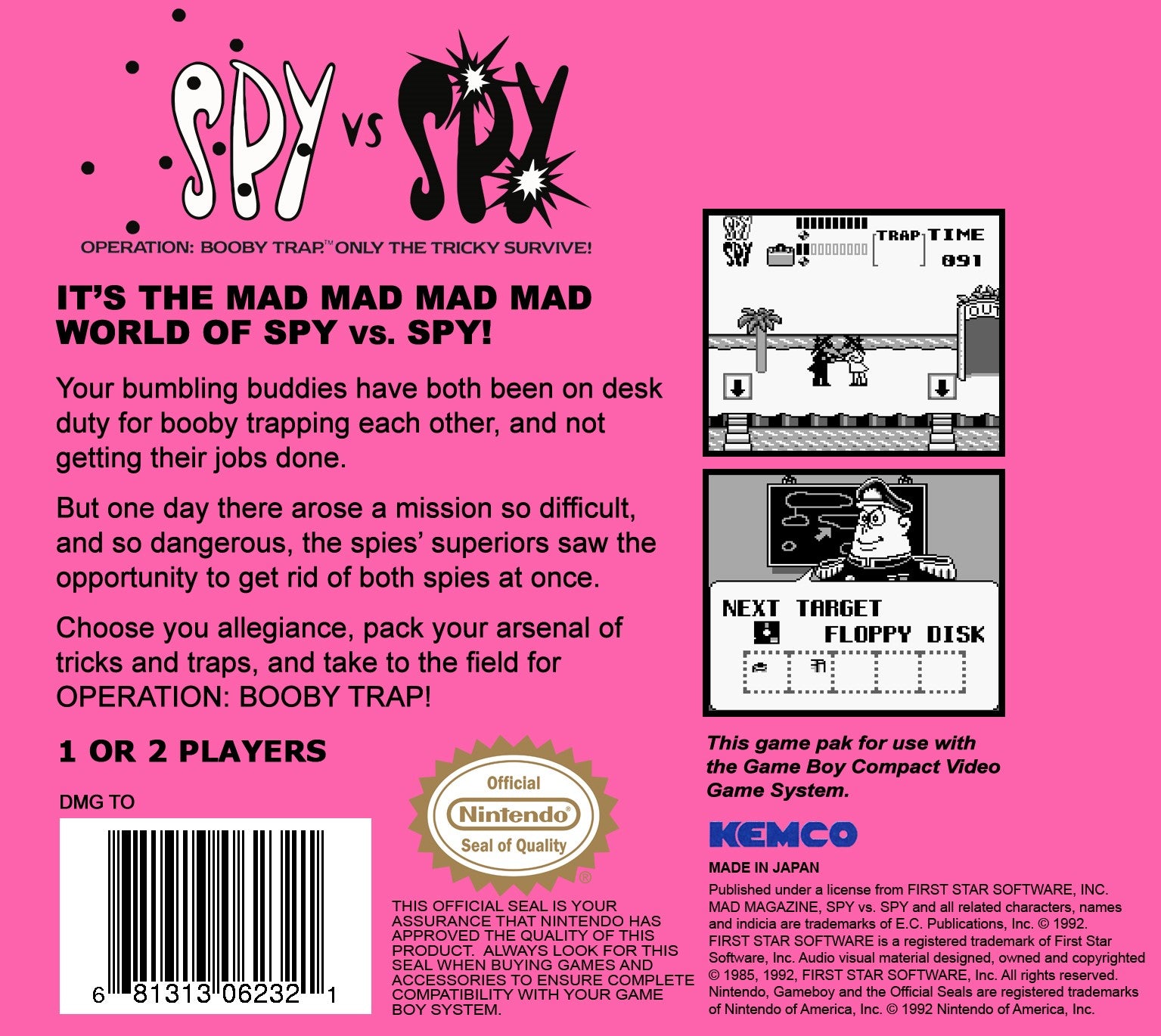 Spy Vs. Spy Game Boy - Video Game - Used - CaveGamers - Image 2
